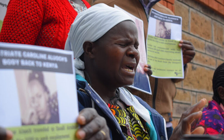  KENYAN FAMILIES AGONISE AS LOVED ONES’ BODIES ARE HELD IN MIDDLE EAST