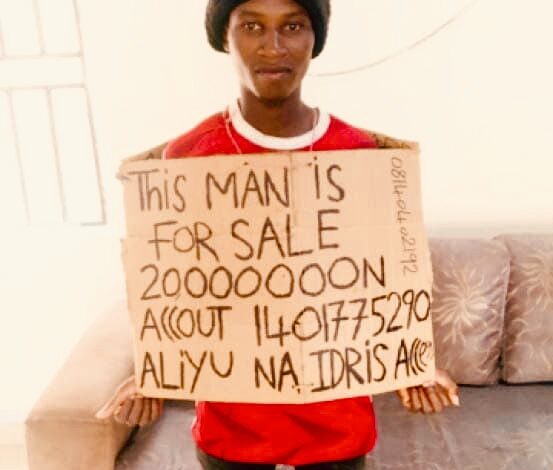 NIGERIAN MAN ARRESTED FOR AUCTIONING HIMSELF