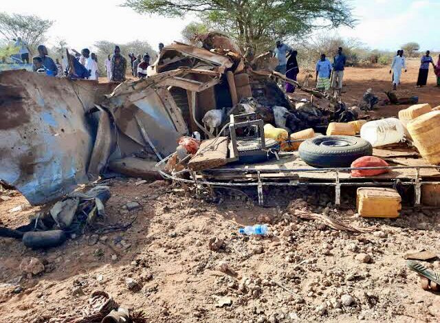  SEVEN DEAD,13 WOUNDED AFTER EXPLOSIVE BLOWS UP MINIBUS IN KENYA