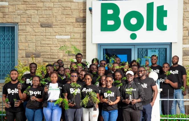 BOLT MARKS GREEN GHANA DAY BY PLANTING TREES