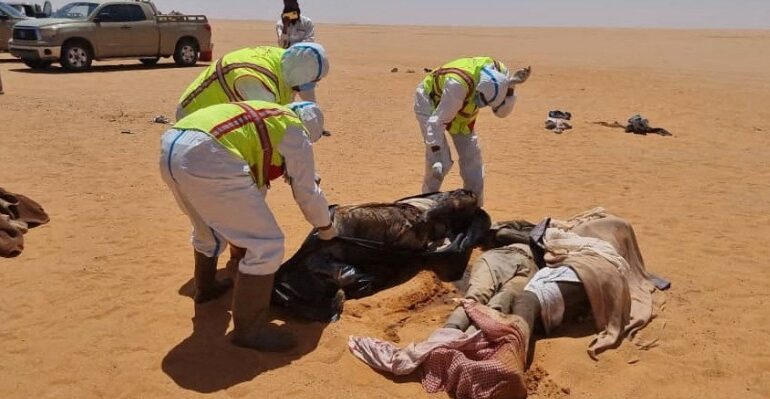 BODIES OF 20 MIGRANTS FOUND IN LIBYAN DESERT TWO WEEKS AFTER LAST CONTACT
