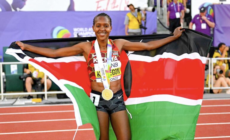 KENYA’S FAITH KIPYEGON CLAIMS SECOND 1500M WORLD TITLE