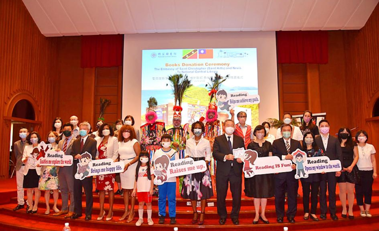 GESTURE OF GOOD WILL, SAINT KITTS AND NEVIS DONATES BOOKS TO TAIWAN