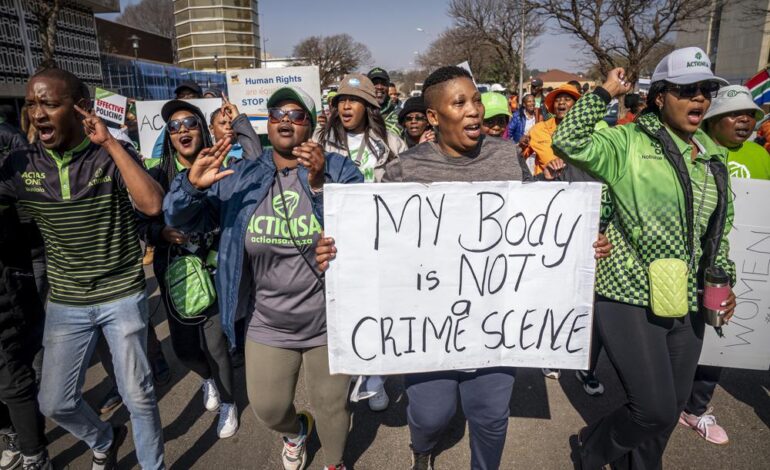  SOUTH AFRICA: PROTESTS ERUPT AS GANG RAPE CASE IS DROPPED