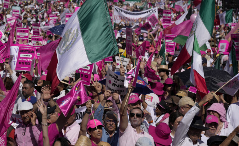THOUSANDS PROTEST MEXICO’S ELECTORAL REFORMS