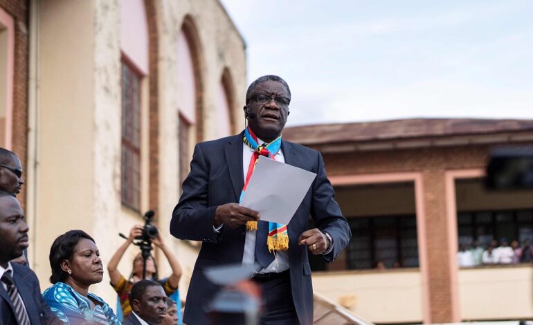  NOBEL PRIZE WINNER DENNIS MUKWENGE TO VIE FOR DR CONGO PRESIDENCY